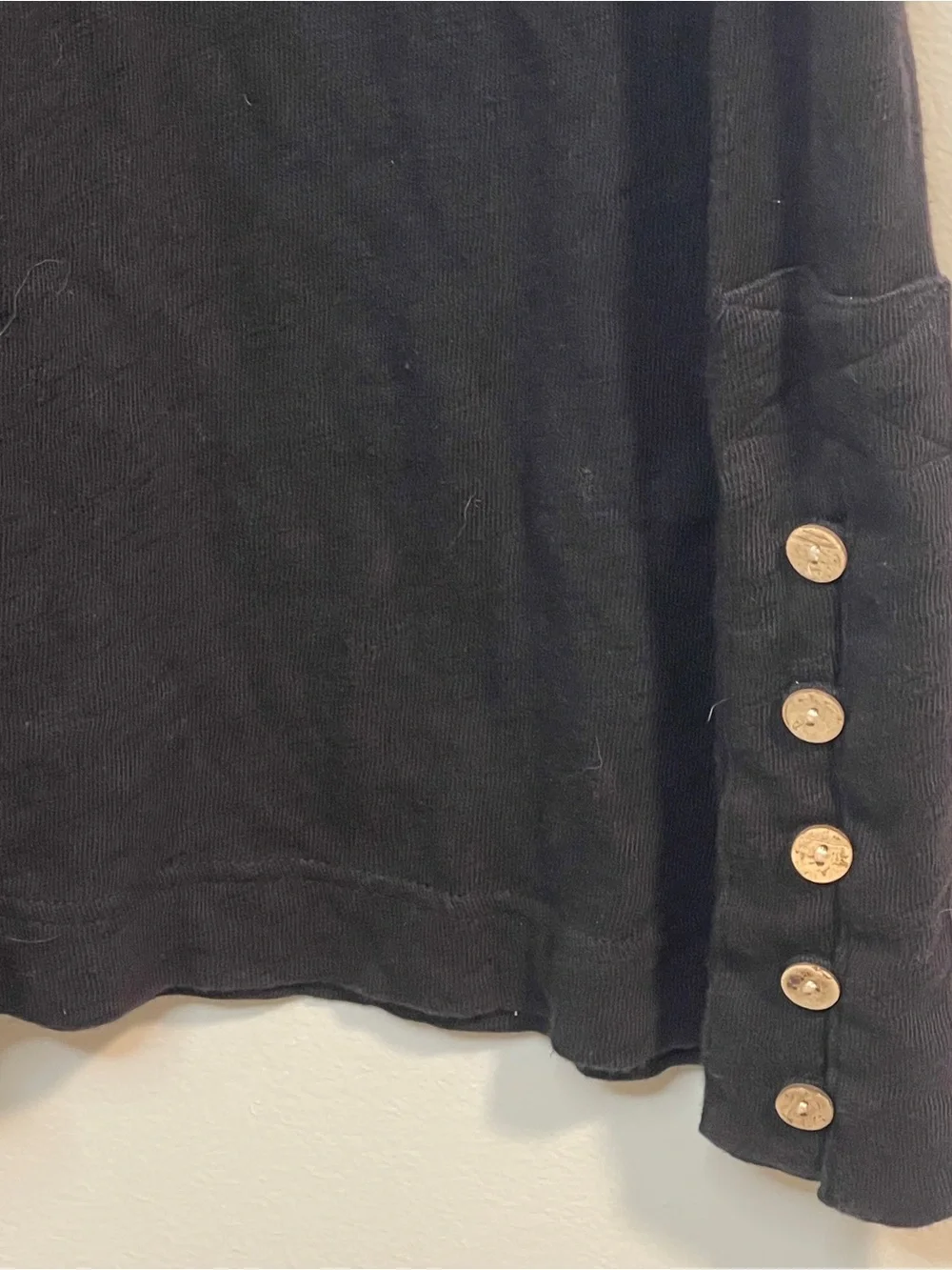 FP Beach Black Wide-Leg Pull-On Pants with Button Hem - Picture 3 of 7